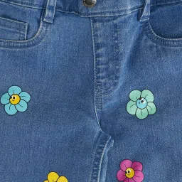 Pantaloons Junior Kids Medium Blue Cotton Regular Fit Jeans image 2