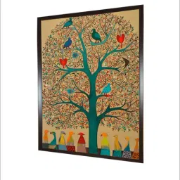 Indian Classic Art Multicolor Canvas Abstract Wall Art image 3