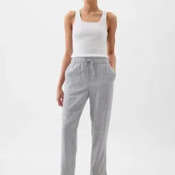 GAP Grey Straight Fit Pants image 5