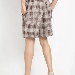 Adidas Originals Brown Cotton Regular Fit Checks Shorts image 2