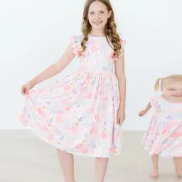 STH Girls White Polyester Floral Dress-picture-32