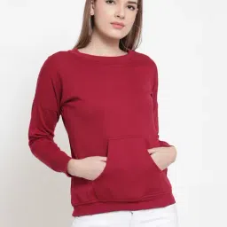 Belle Fille Maroon Full Sleeves Sweatshirt-picture-16