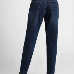 Forever 21 Dark Blue Cotton Distressed Jeans image 2