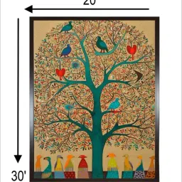 Indian Classic Art Multicolor Canvas Abstract Wall Art image 5