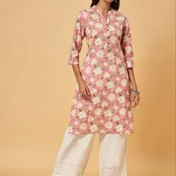 Rangmanch by Pantaloons Pink Printed Straight Kurta-picture-14
