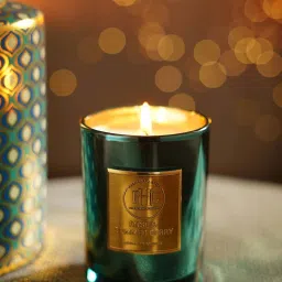Pure Home and Living Teal Rose And Summer Berry Scented Candle image 2