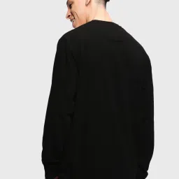 Bewakoof Jet Black Regular Fit Graphic Print Sweatshirt image 2
