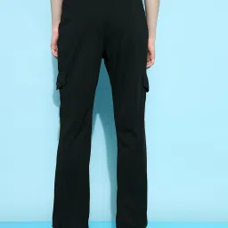 FITHUB Black Relaxed Fit High Rise Cargo Pants image 2