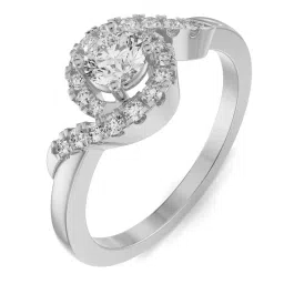 Emori 18k White Gold & Diamond Geneva Twisted Ring image 2