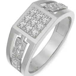 EMORI White Gold Vespa Wedding Band for Men image 2