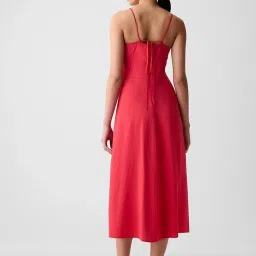 GAP Red Regular Fit Solid Dress image 2