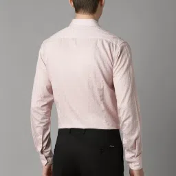 Louis Philippe Pink Cotton Slim Fit Printed Shirt image 2
