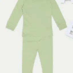 Pantaloons Baby Boys Sage Green Textured Thermal Set-image-49