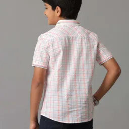 Under Fourteen Only Kids Neon Blue Cotton Chequered Shirt image 2