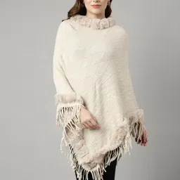 SHOWOFF Beige Regular Fit Poncho-image-38