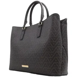 Aldo Brown & Black Logo Large Tote Handbag-image-69