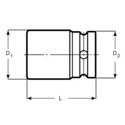 Bahco Deep Impact Socket Alloy Steel Blackened Finish 3/4 inch Square Drive, K8906M-30 image 2