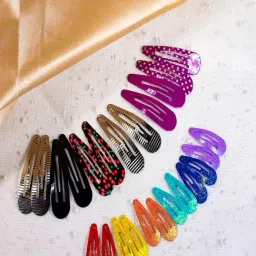 Jewelz Metal Snap Barrettes & Tic Tac Hair Clips Combo for Kids ¿ Pack of 24-picture-19