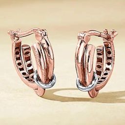 P.N.Gadgil Jewellers Nexa Beam 18kt Rose Gold Hoops & Huggies Gold Earring For Woman-picture-10
