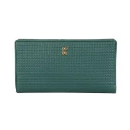 Baggit Green Textured Small Bi-Fold Wallet for Women-image-61