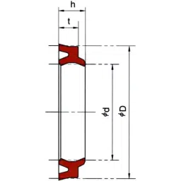 NOK LBH Series 170x 183 mm Nitrile Rubber Reciprocating Dust Seal, LBH 170 183 7 9.5 image 3