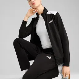 Puma Black Zip-Up Regular Fit Tracksuit image 3