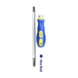 Goodyear 200 mm Blue and Yellow 2 In 1 Combination Screwdriver, GY11556 image 2