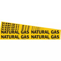 BRADY Pipe Marker Natural Gas Yellow & Black for 3/4 to 2-3/8 inch Outer Diameter Pipe, 781XC5 Pack of 20 Pcs)-picture-25