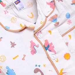 Nottie Planet Girls Cotton Printed Night suit image 3