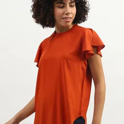 United Colors of Benetton Regular Fit Flutter Sleeves Top image 2