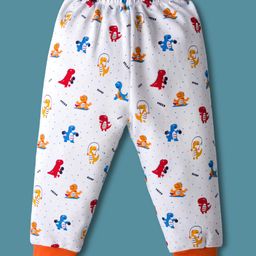 Simply Knit Full Length Fleece Pant With Dino Print - White-picture-43