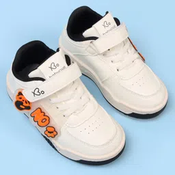 Babyoye Velcro Closure Casual Shoes with Panda Applique - White-image-53