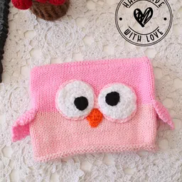 Woonie Knit Bird Designed Handmade Cap - Pink - Circumference 50 Cm-picture-26