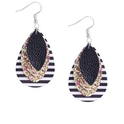 StyleCast x Revolte PU Silver Plated Oval Shaped Drop Earrings image 3