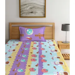 Single Arrabi Bed Cotton Bedsheet and Pillow Cover  Multicolour image 2