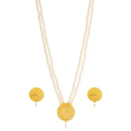 Upala 22K Gold Plated Pearl Beaded Jewellery Set-picture-10