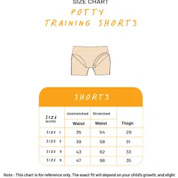 Snugkins Potty Training Shorts for Toddlers,Boys & Girls | 100% Cotton (Size 4, 4-5 Years) - Pack of1 - EvilEye image 3