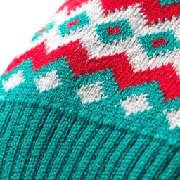 Model Knitted Designed Winter Cap Mint Green - Diameter 7 cm image 3