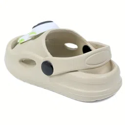 Yellow Bee Astronaut 3D Applique Detailed Slingback Clogs - Beige image 4