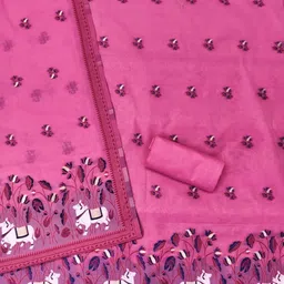 Panzora Embroidered Pure Cotton Unstitched Dress Material image 3