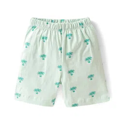 Babyhug Single Jersey Cotton Knit Half Sleeves Tree Printed Night Suit - Sea Green image 4