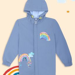 HOUSE OF VEDAS Unisex Kids Windcheater Water Resistant Hooded Sports Jacket-picture-30