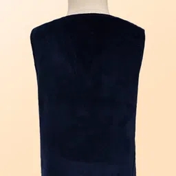 Babyhug Velour Woven Full Sleeves Polka Dot Printed 3 Piece Party Suits with Bow - Navy Blue image 5