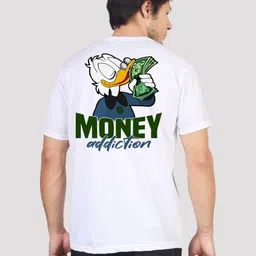 Greylongg Men Donald Duck Typography Printed Cotton T-shirt image 1