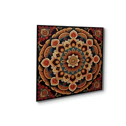 nestroots Vibrant Ornate Canvas 4 Pcs Wall Square Paintings Wall Art - 24x24In image 4