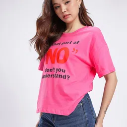 glitchez Typography Printed Oversized T-shirt image 3