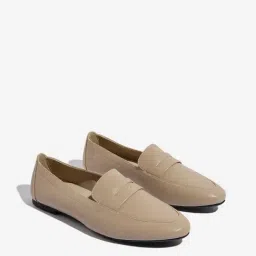 LUNA BLU by Westside Beige Faux-Leather Loafers-picture-32