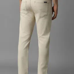 Louis Philippe Beige Cotton Regular Fit Jeans image 2