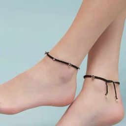 Zavya 92.5 Sterling Silver Thread Woven Pair of Anklet for Women-picture-15