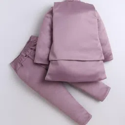 Fourfolds Boys Mauve Embellished Indowestern Set image 2